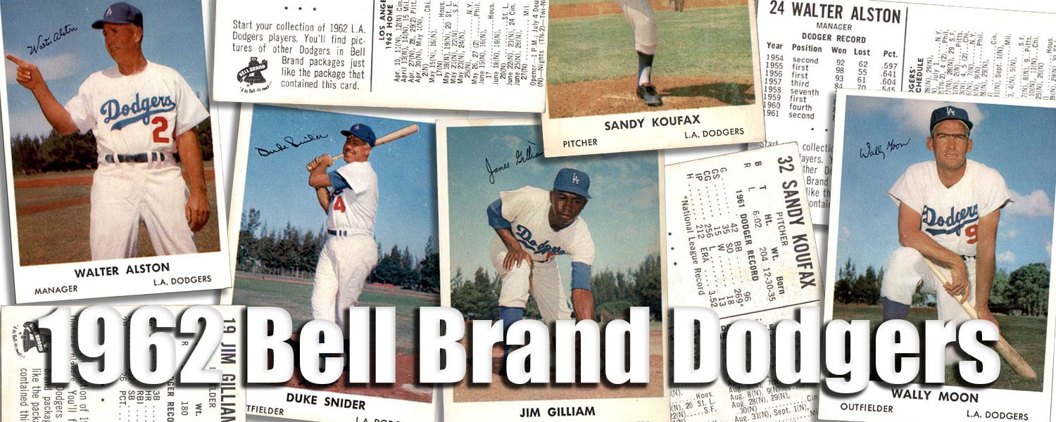 1962 Bell Brand Dodgers Baseball Cards 